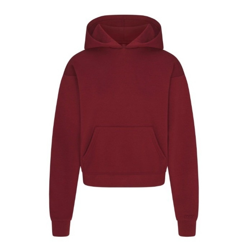 Skims Cotton Fleece Classic Pullover Hoodie Merlot PL-PLO-8365W Large